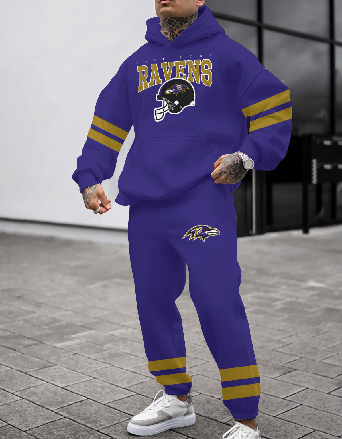 Baltimore Ravens Combo Pullover Hoodie And Sweatpants AZBTPHSP000285