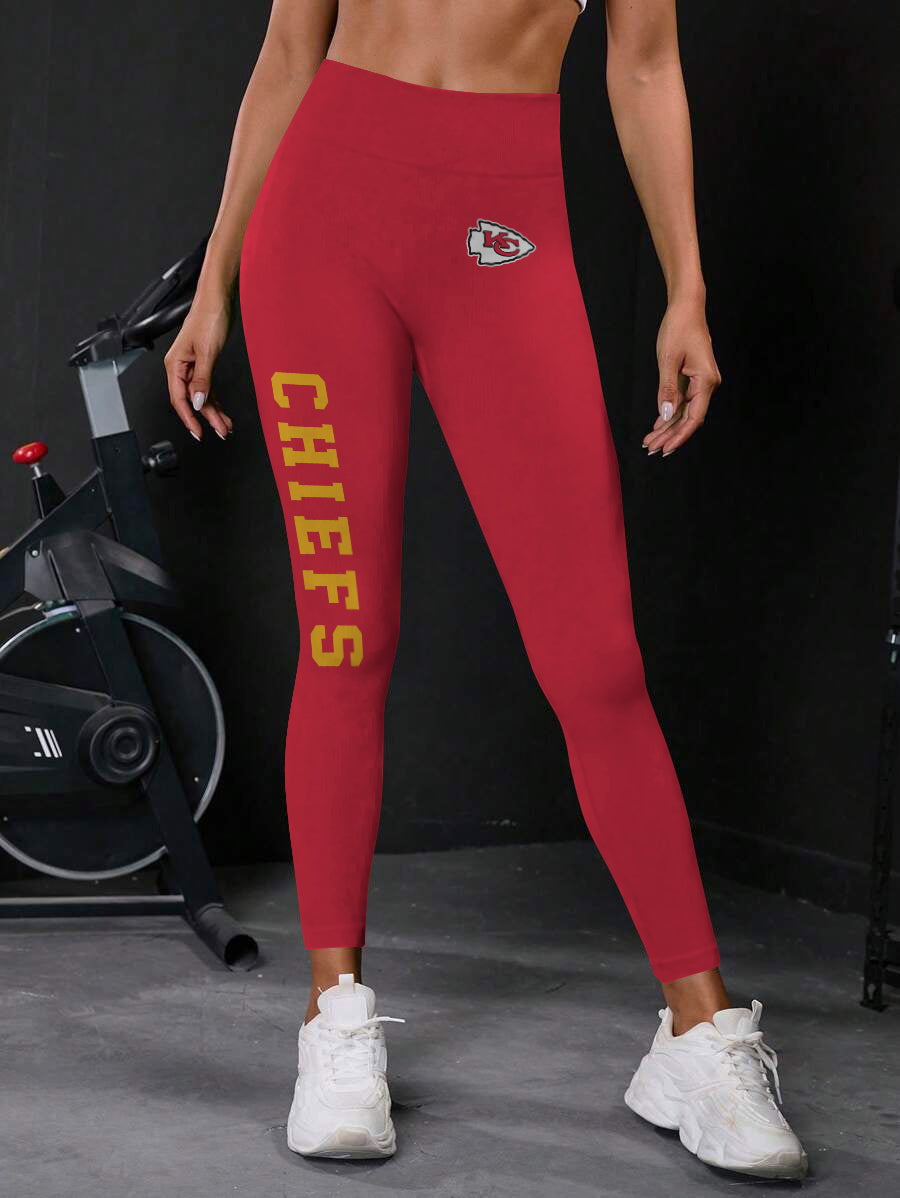 Kansas City Chiefs High Waist Push Up Printed Leggings (3)