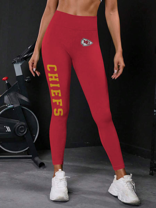Kansas City Chiefs High Waist Push Up Printed Leggings (3)