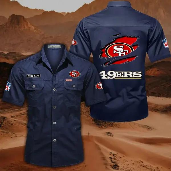 San Francisco 49ers Men’s Short Sleeve Cargo Shirts New 2025 AZBT2DCGS000027