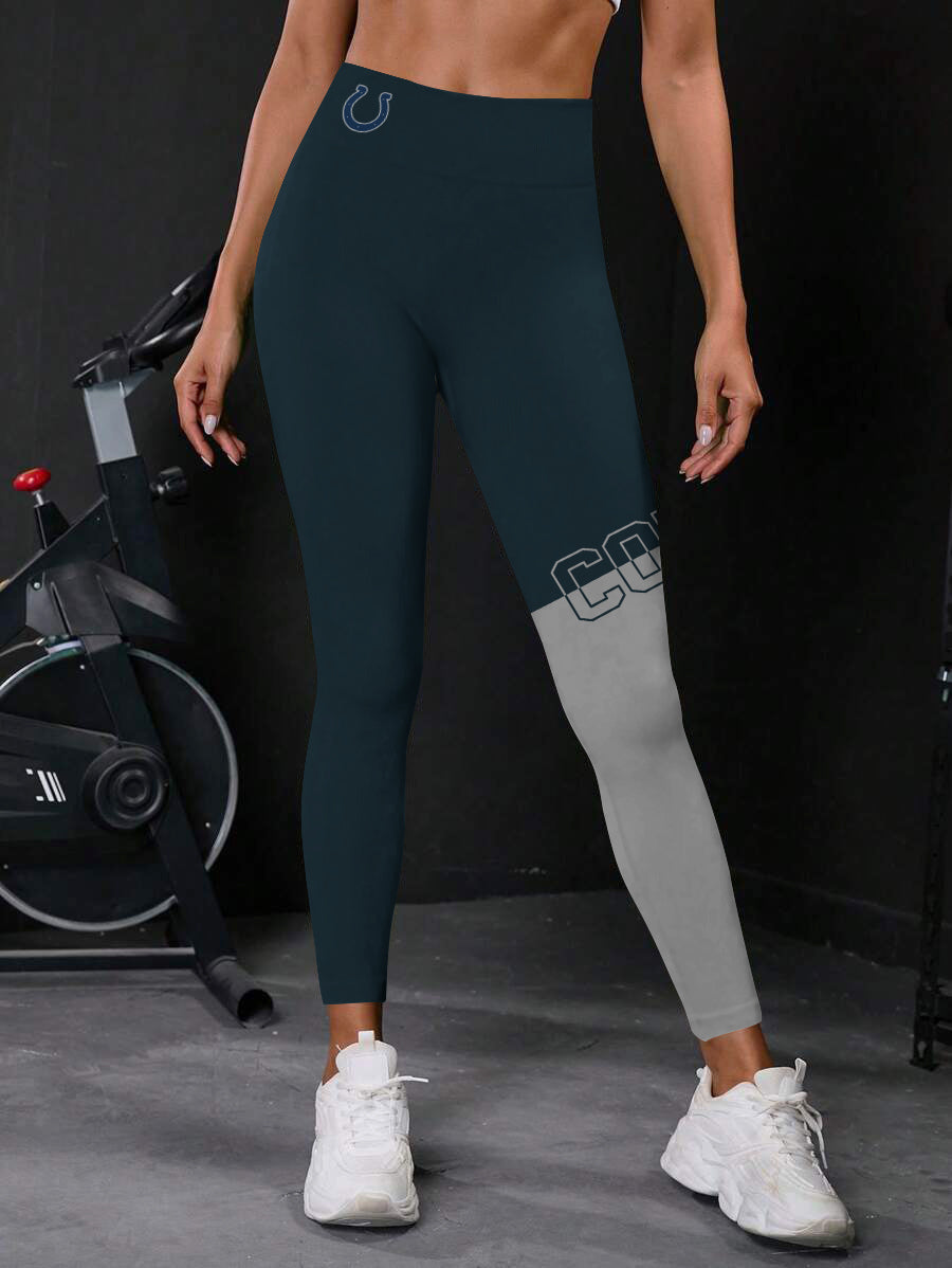 Indianapolis Colts High Waist Push Up Printed Leggings (2)