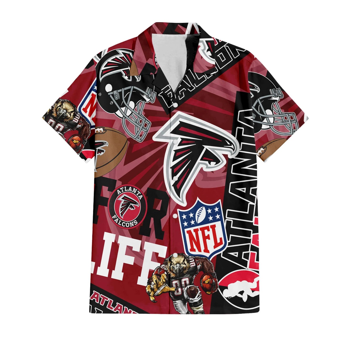 Atlanta Falcons Custom Limited Edition For Life Hawaiian Shirt and Shorts AZHAHWSS000253