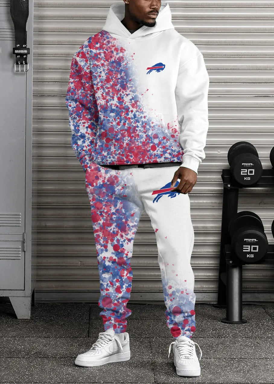 Buffalo Bills Combo Pullover Hoodie And Sweatpants AZBTPHSP000219