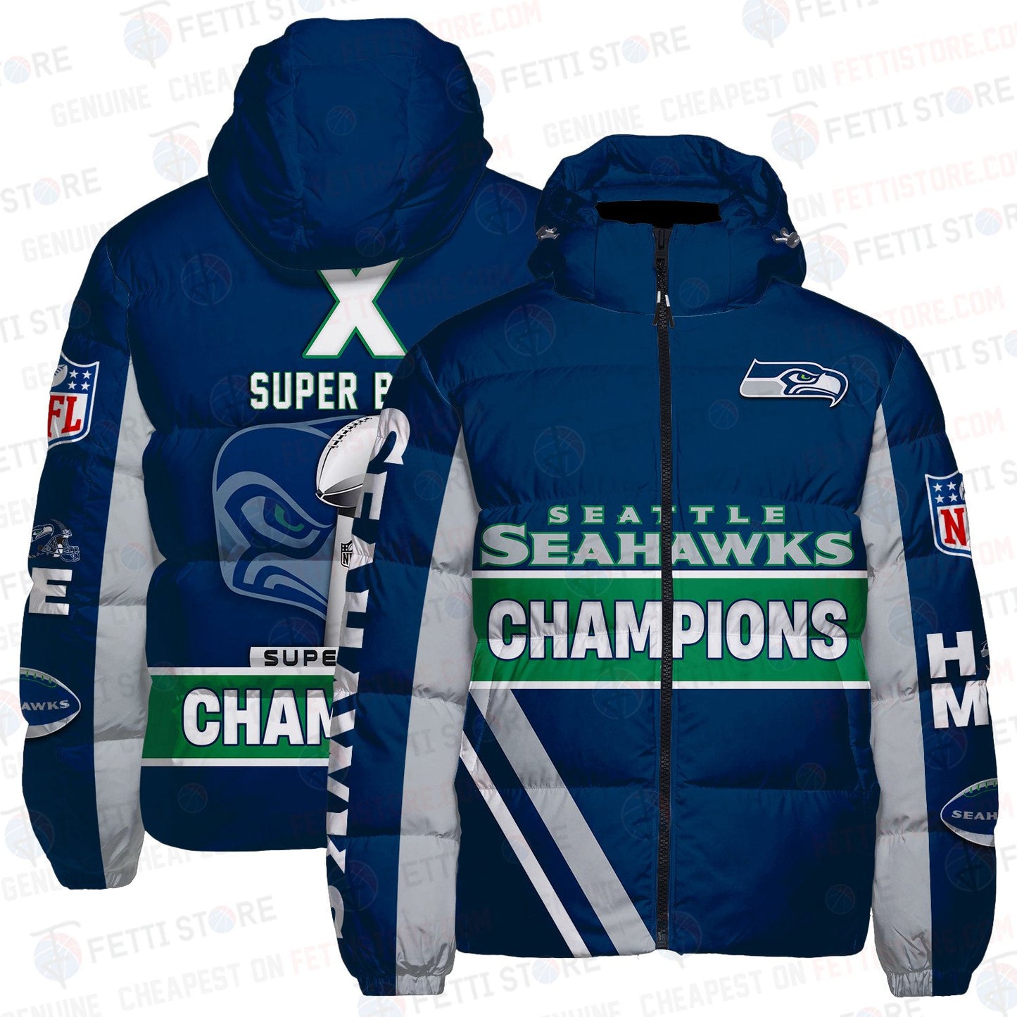 Seattle Seahawks  CozyCloud Down Jacket AZBTDWJ000076