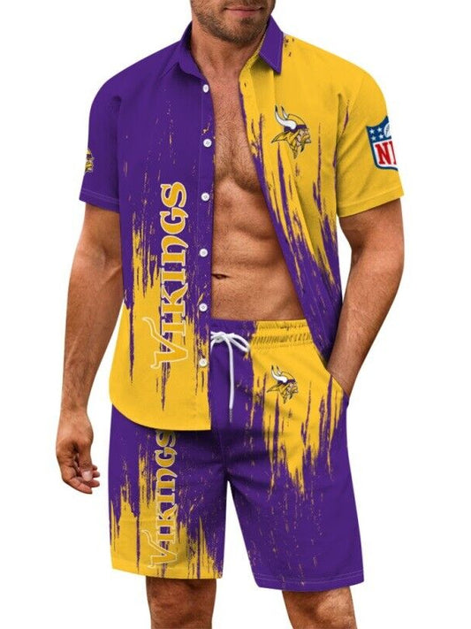 Minnesota Vikings Combo Hawaiian Shirt and Shorts AZBTHWSS000129