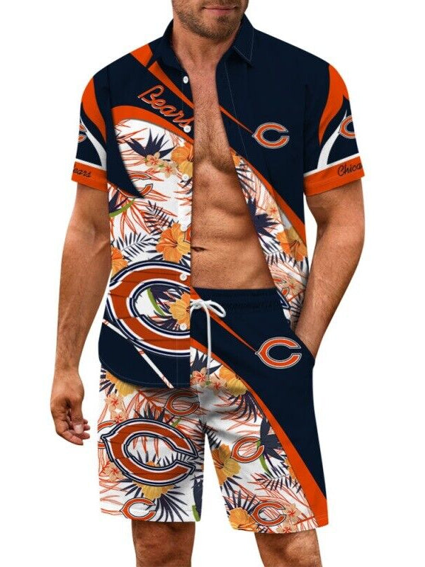 Chicago Bears Combo Hawaiian Shirt and Shorts AZBTHWSS000159