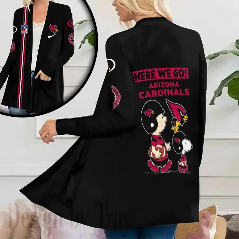 Arizona Cardinals Women Patch Pocket Cardigan BT004