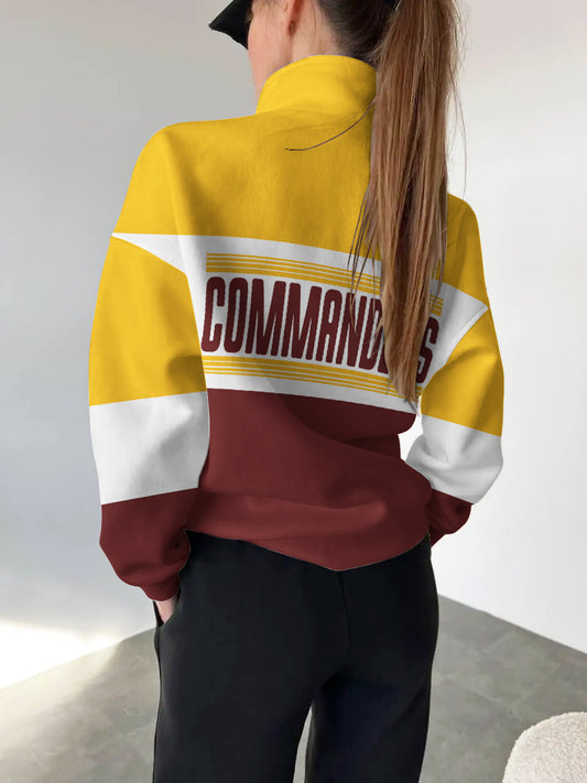 Washington Commanders Casual Colorful Stand Collar Sweatshirt AZBTSCSW000403