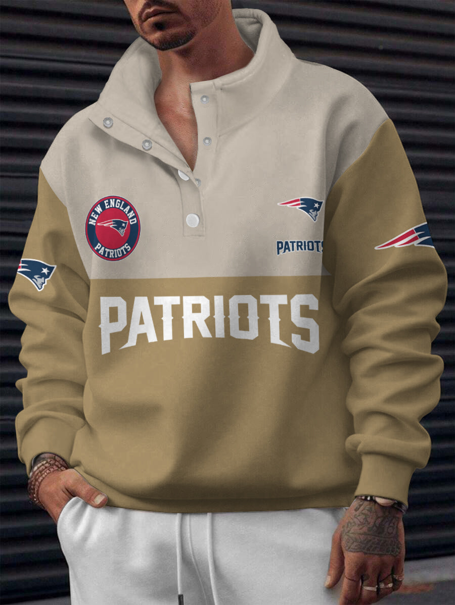 New England Patriots Casual Colorful Stand Collar Sweatshirt AZBTSCSW000660