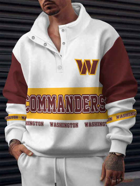 Washington Commanders Casual Colorful Stand Collar Sweatshirt AZBTSCSW000615