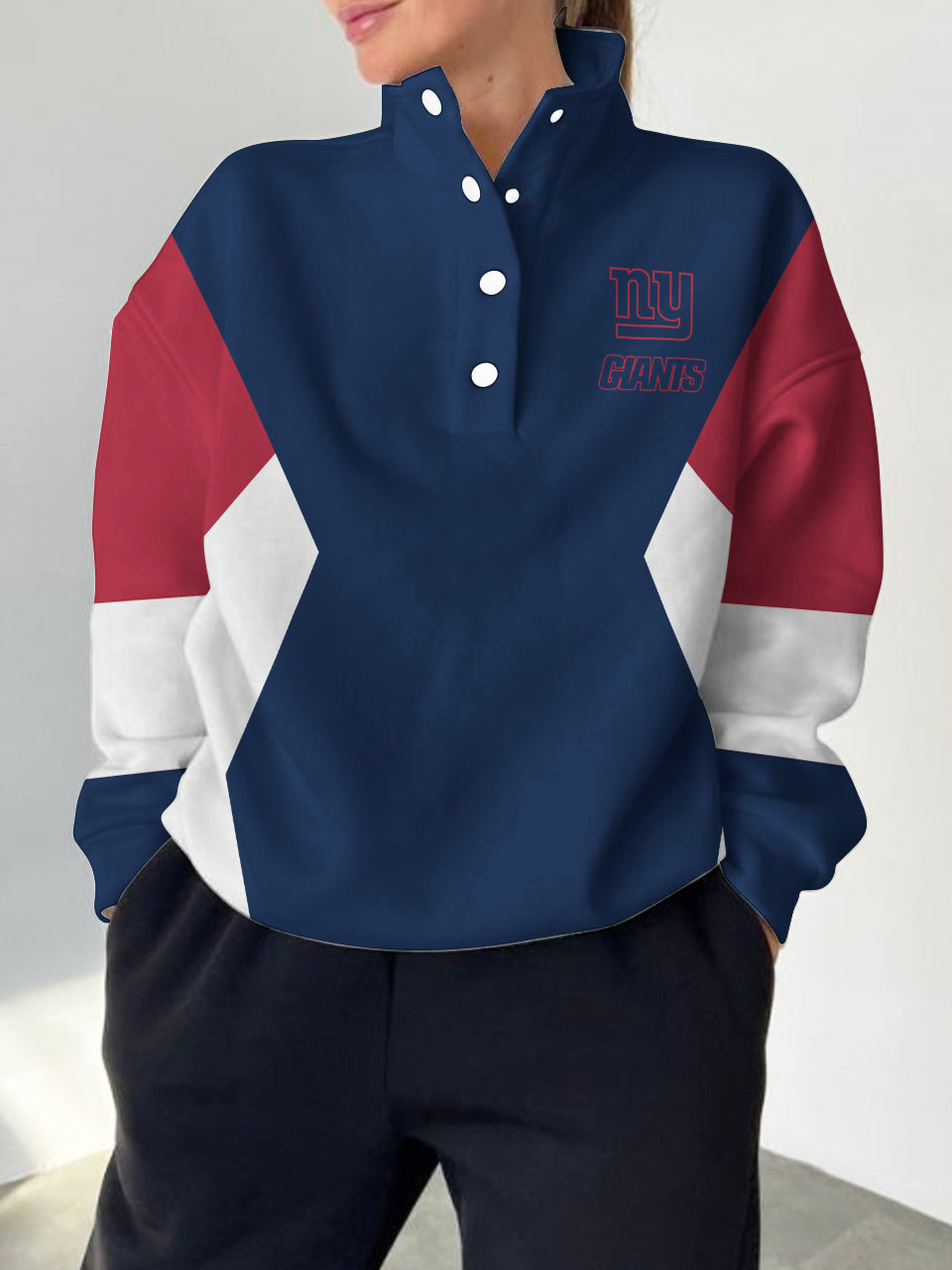 New York Giants Casual Colorful Stand Collar Sweatshirt AZBTSCSW000480