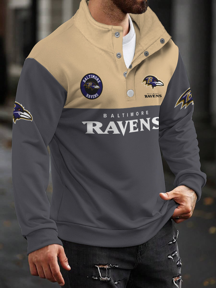 Baltimore Ravens Casual Colorful Stand Collar Sweatshirt AZBTSCSW000332