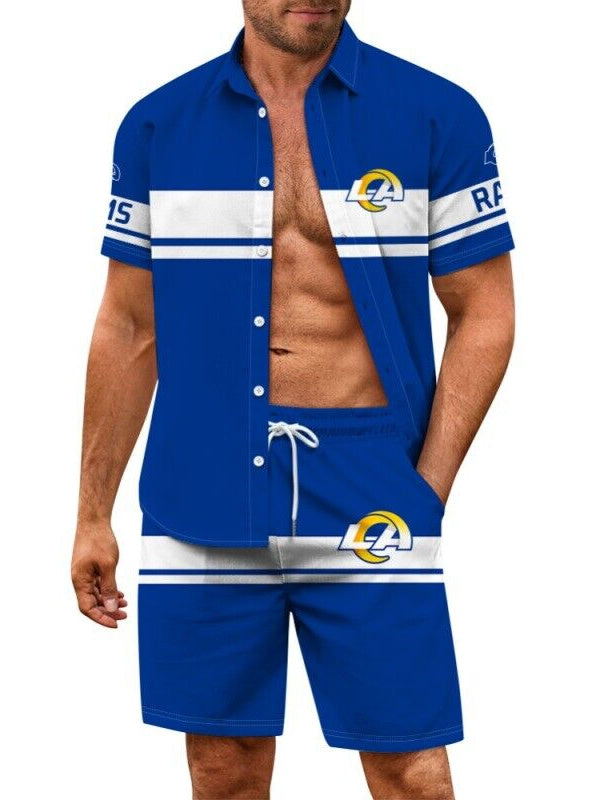 Los Angeles Rams Combo Hawaiian Shirt and Shorts AZBTHWSS000080