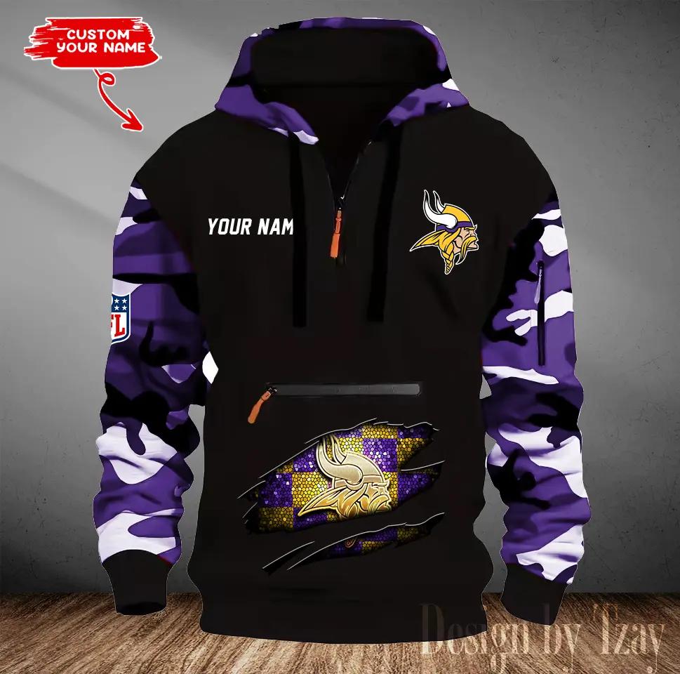 Minnesota Vikings Camouflage Hooded Sweatshirt HA84