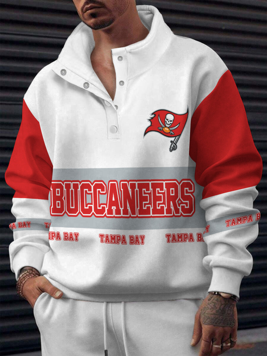 Tampa Bay Buccaneers Casual Colorful Stand Collar Sweatshirt AZBTSCSW000643