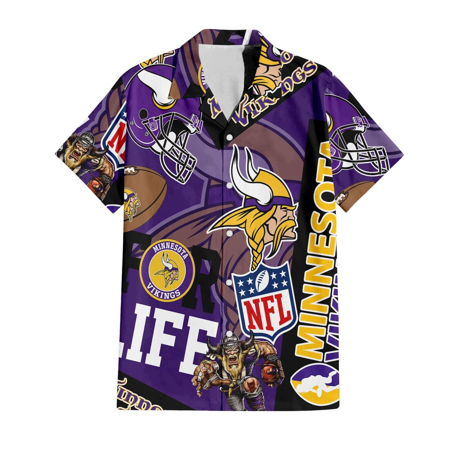 Minnesota Vikings Custom Limited Edition For Life Hawaiian Shirt and Shorts AZHAHWSS000271