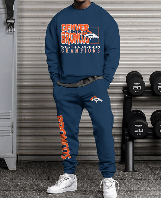 Denver Broncos Combo 3D Sweatsuit and Sweatpants Unisex CBSP16