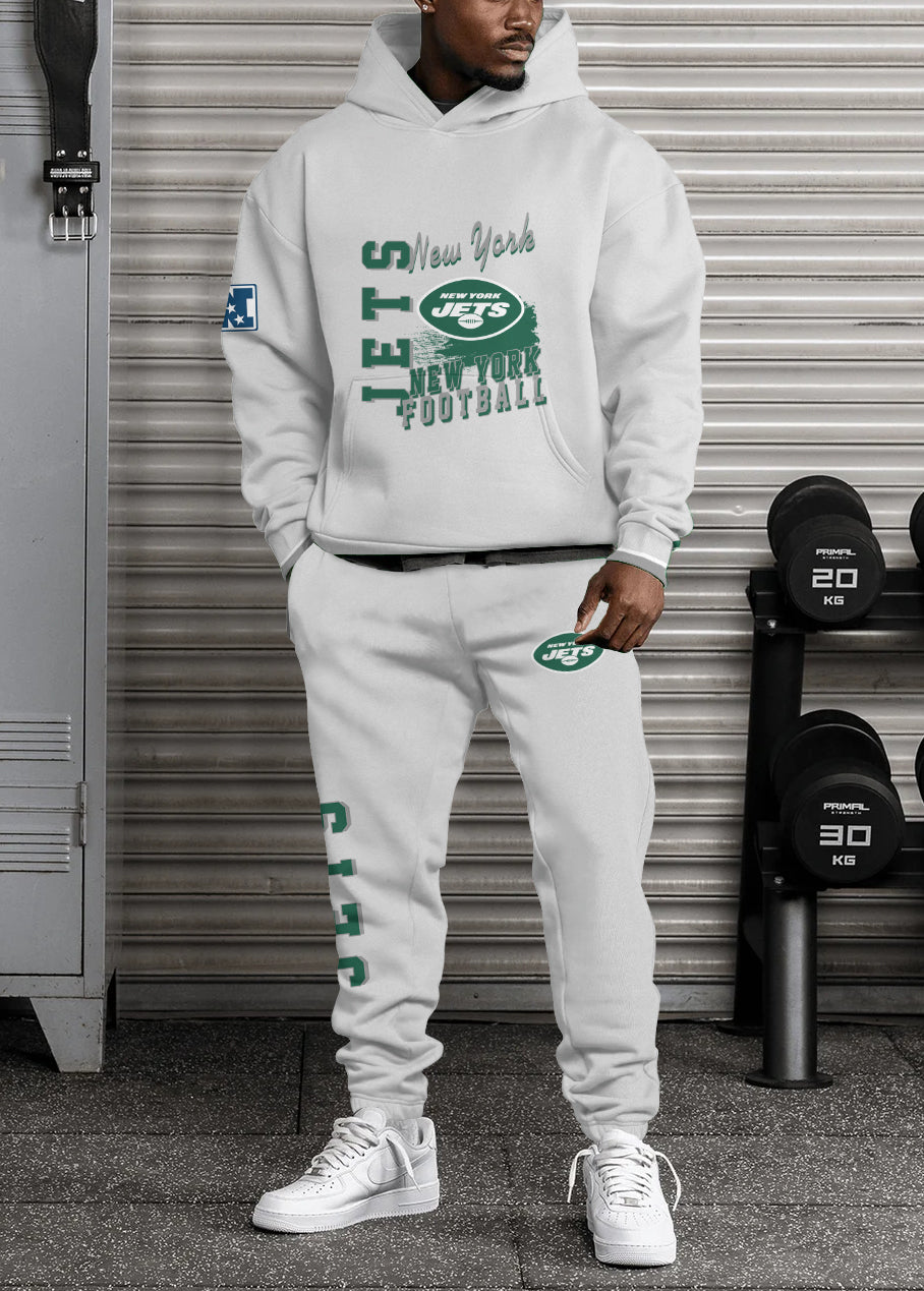 New York Jets Combo Pullover Hoodie And Sweatpants AZBTPHSP000310
