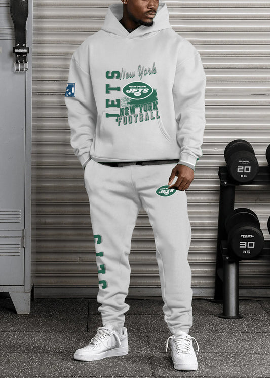 New York Jets Combo Pullover Hoodie And Sweatpants AZBTPHSP000310