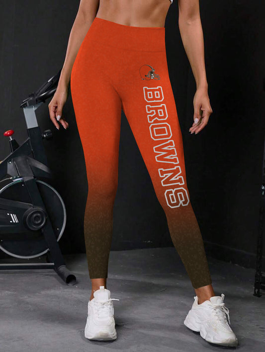 Cleveland Browns High Waist Push Up Printed Leggings (2)