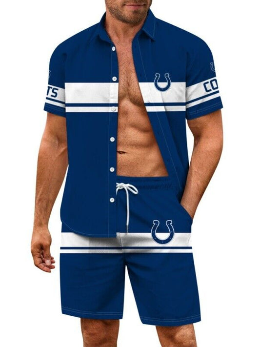 Indianapolis Colts Combo Hawaiian Shirt and Shorts AZBTHWSS000126