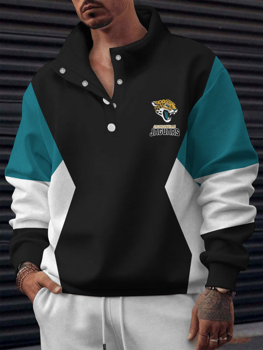 Jacksonville Jaguars Casual Colorful Stand Collar Sweatshirt AZBTSCSW000565
