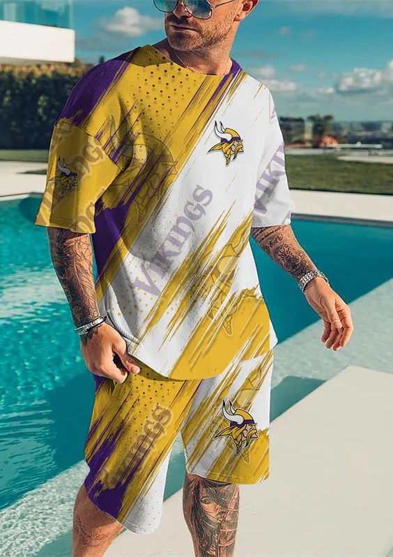 Minnesota Vikings T-shirt and Shorts AZTS565
