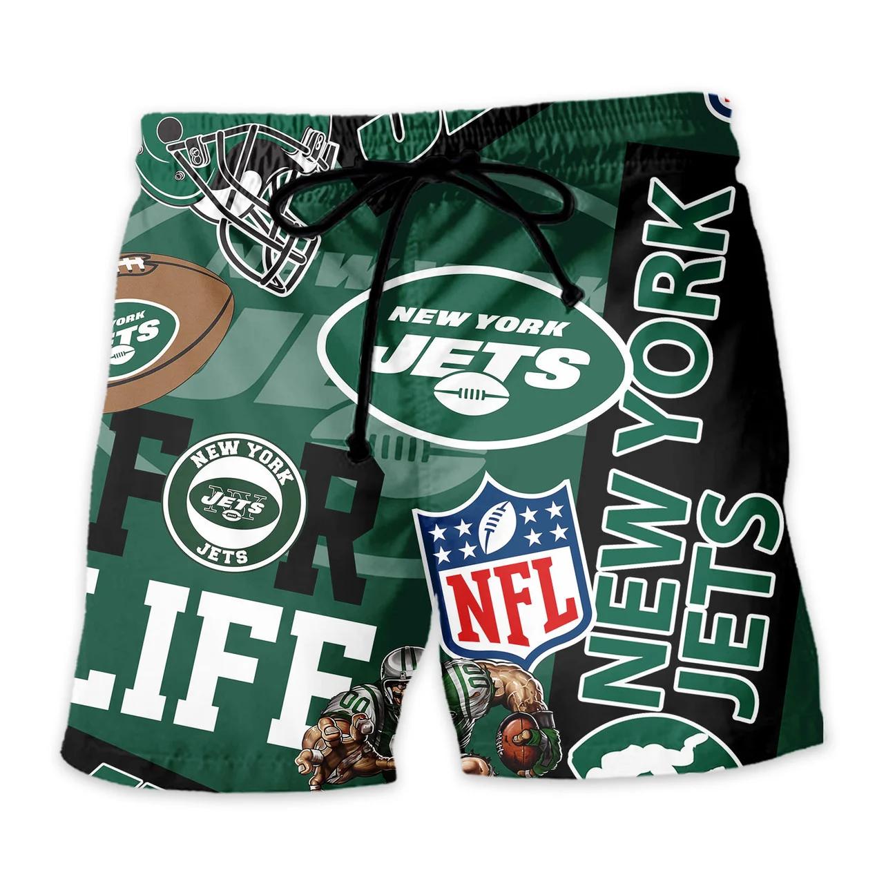 New York Jets Custom Limited Edition For Life Hawaiian Shirt and Shorts AZHAHWSS000248