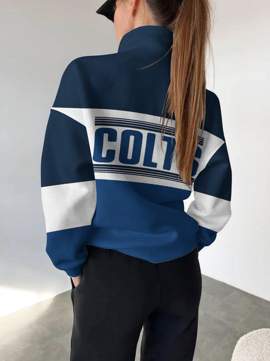 Indianapolis Colts Casual Colorful Stand Collar Sweatshirt AZBTSCSW000349