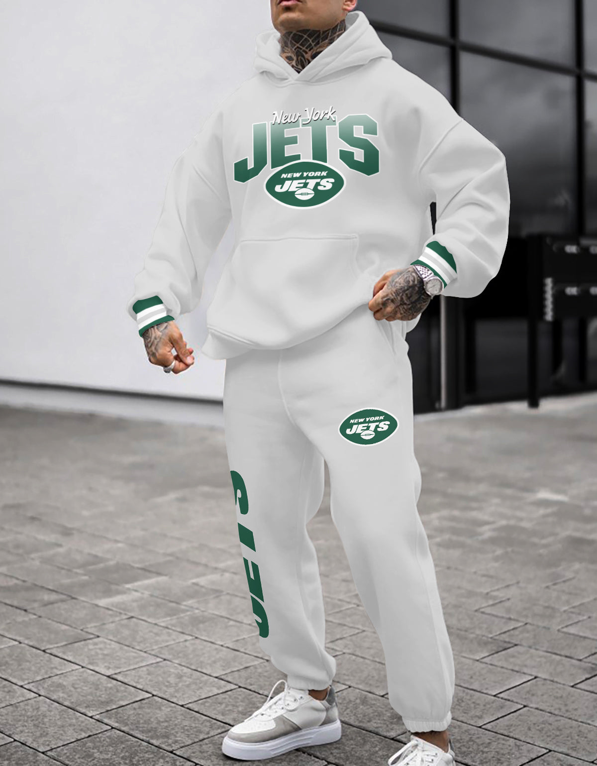 New York Jets Combo Pullover Hoodie And Sweatpants AZBTPHSP000171