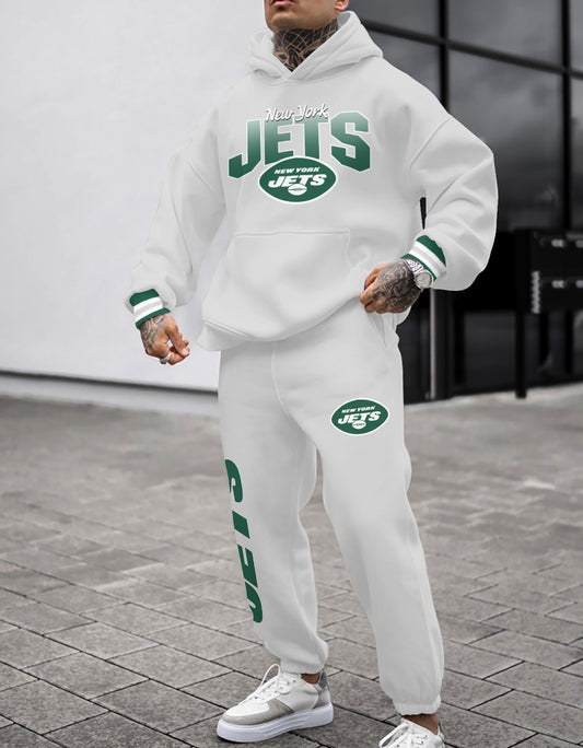 New York Jets Combo Pullover Hoodie And Sweatpants AZBTPHSP000171