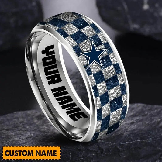 Dallas Cowboys Special Stainless Ring Custom Name AZBTSR000019