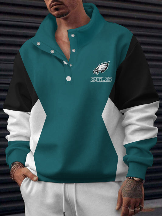 Philadelphia Eagles Casual Colorful Stand Collar Sweatshirt AZBTSCSW000597