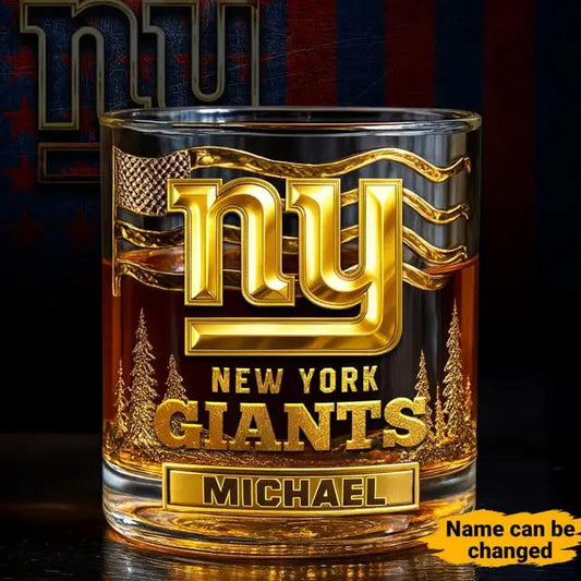New York Giants Golden Logo Whiskey Glass SP06