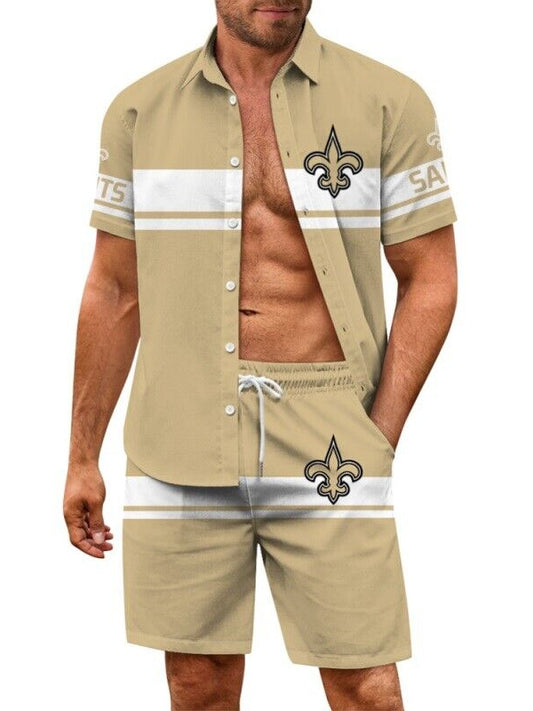 New Orleans Saints Combo Hawaiian Shirt and Shorts AZBTHWSS000212
