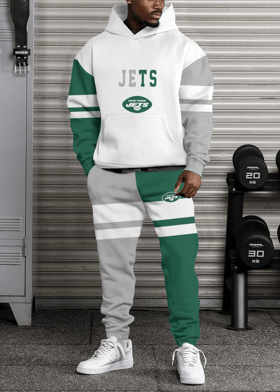 New York Jets Combo Pullover Hoodie And Sweatpants AZBTPHSP000172