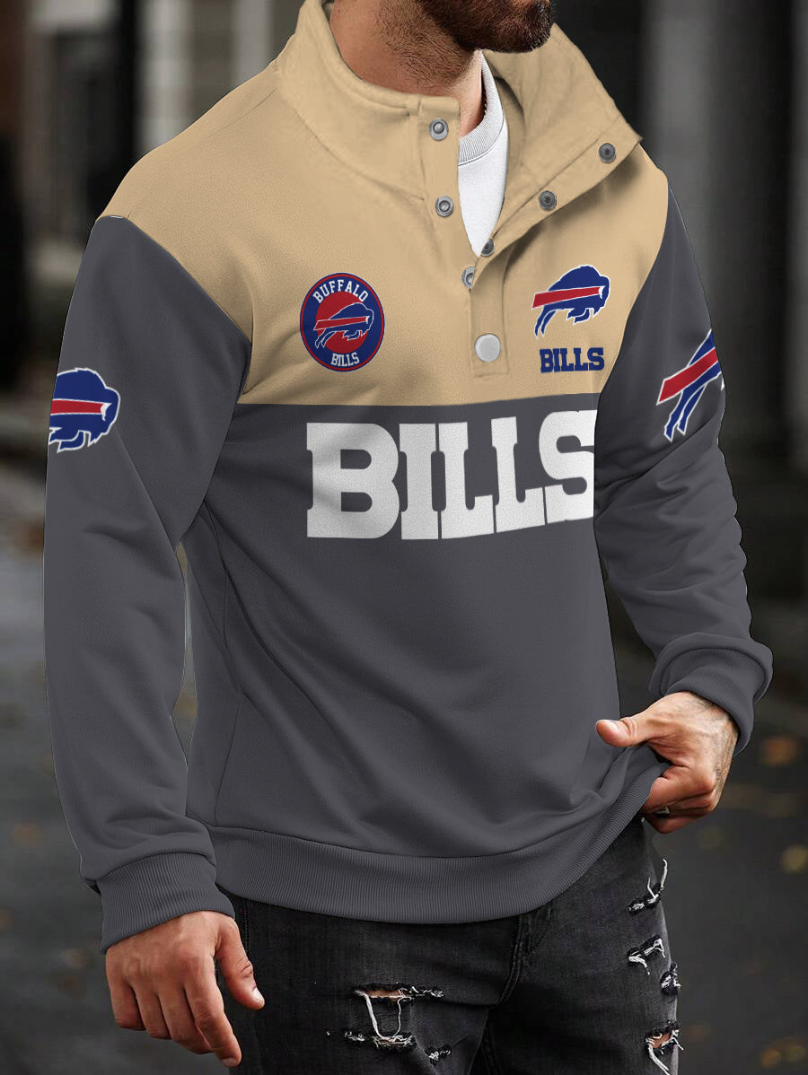 Buffalo Bills Casual Colorful Stand Collar Sweatshirt AZBTSCSW000253