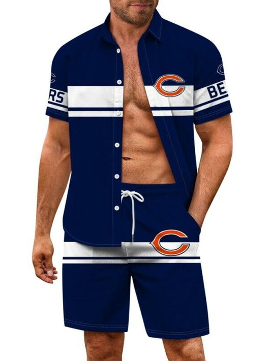 Chicago Bears Combo Hawaiian Shirt and Shorts AZBTHWSS000163