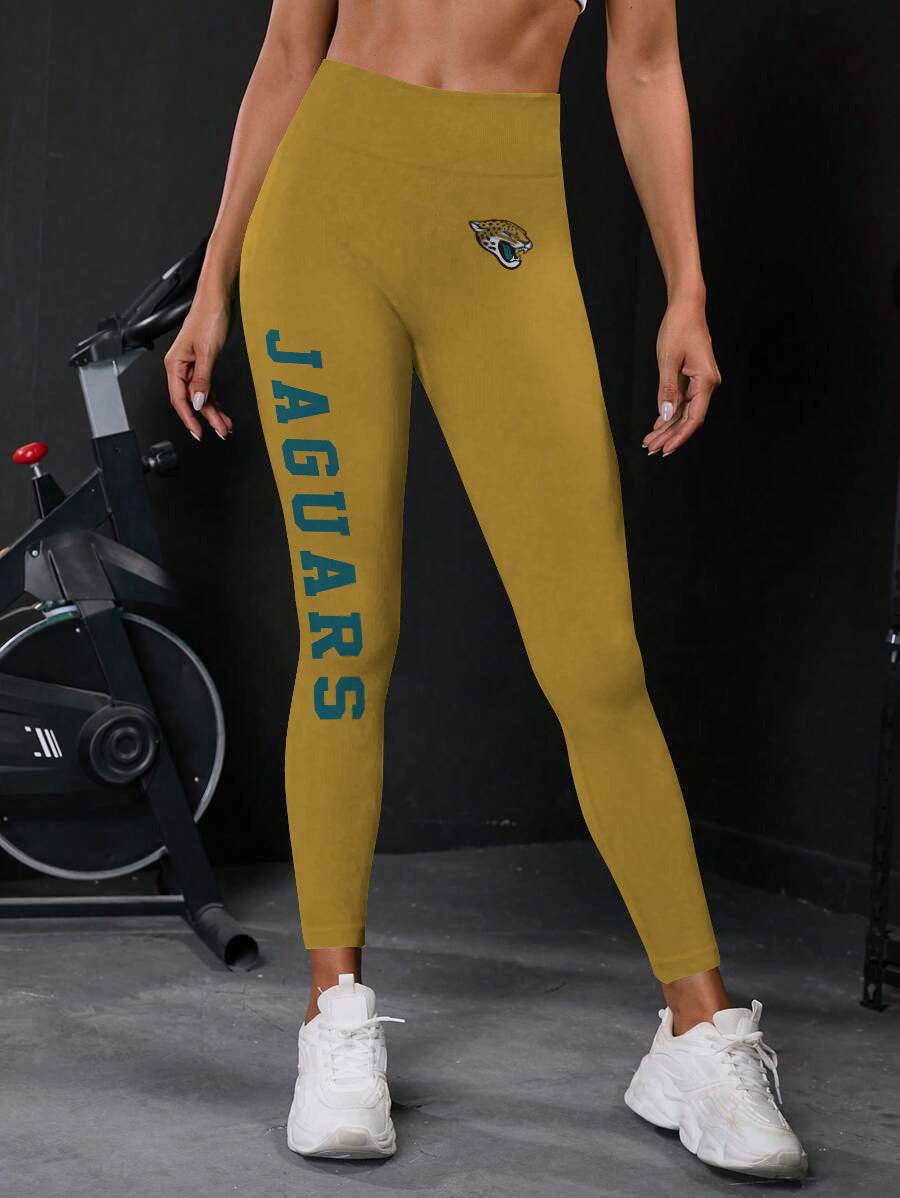 Jacksonville Jaguars High Waist Push Up Printed Leggings (2)