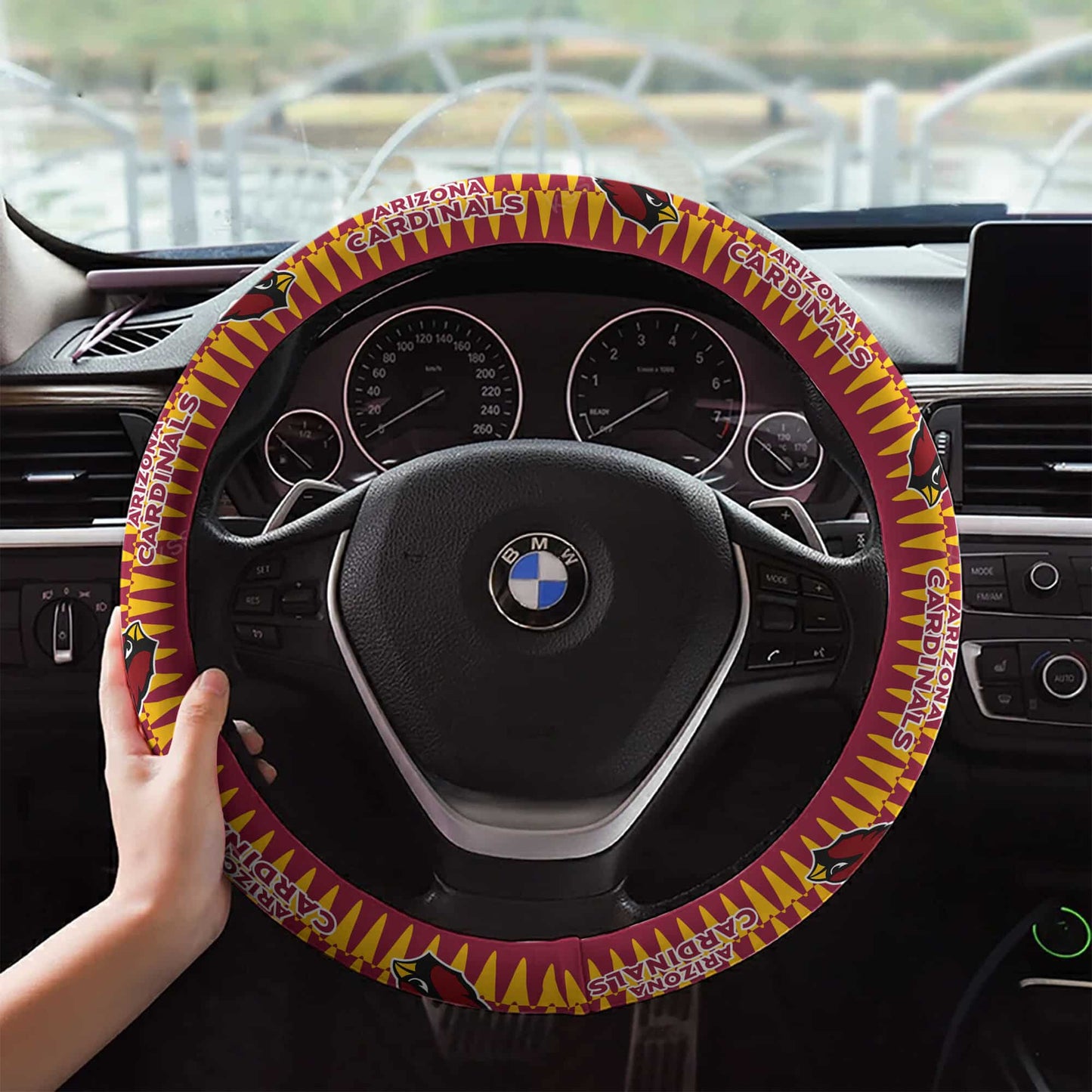Arizona Cardinals Custom 3D Steering Wheel Cover 31