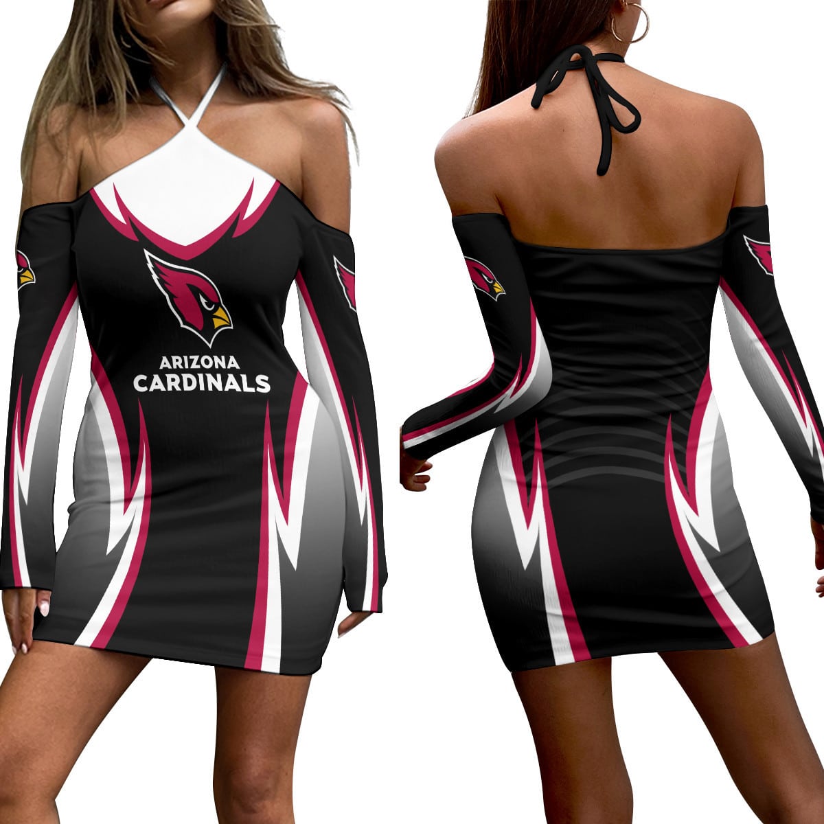 Arizona Cardinals Halter Lace-up Dress 53