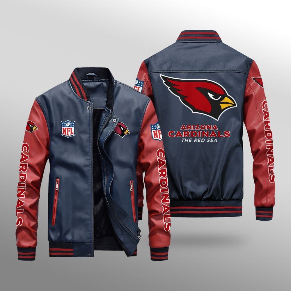 Arizona Cardinals Leather Bomber Jacket BG25