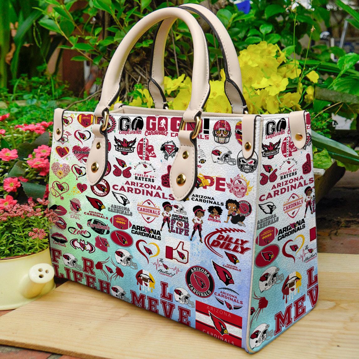 Arizona Cardinals Leather Hand Bag BB16