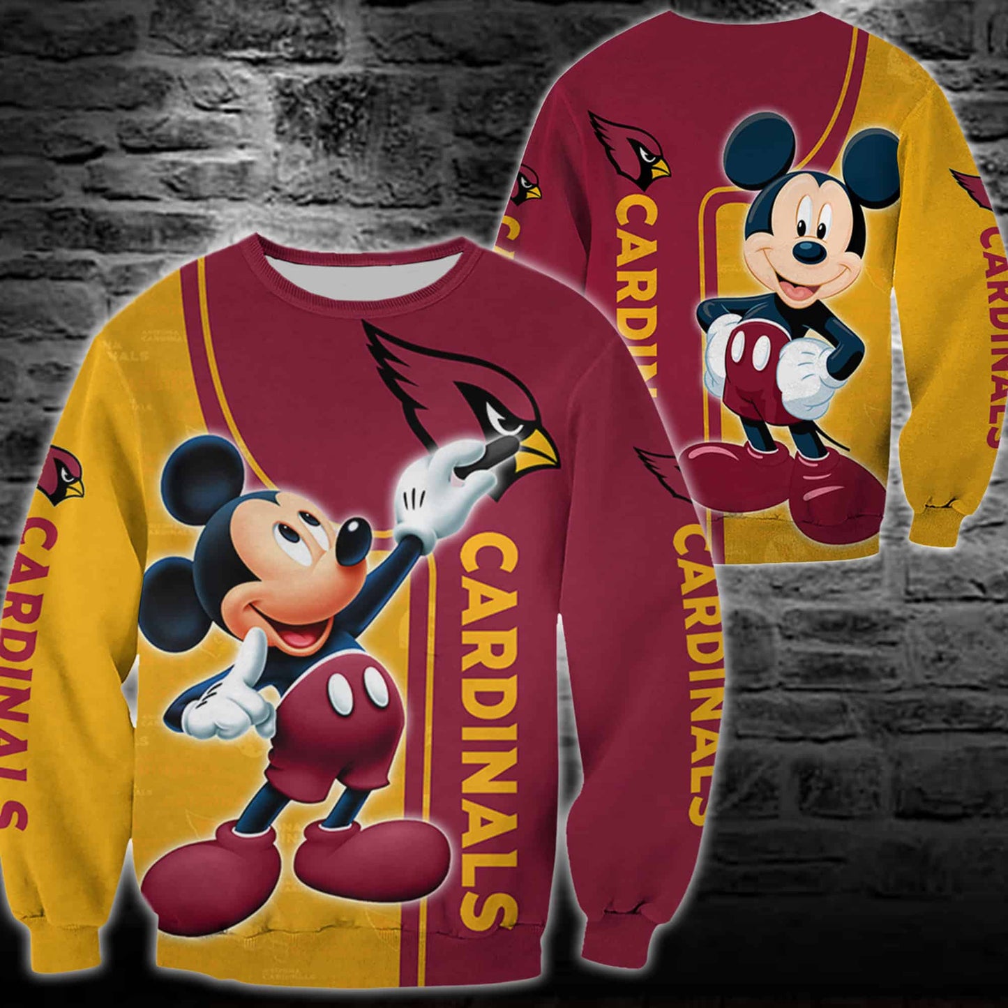 Arizona Cardinals Mickey All Over Printed 139