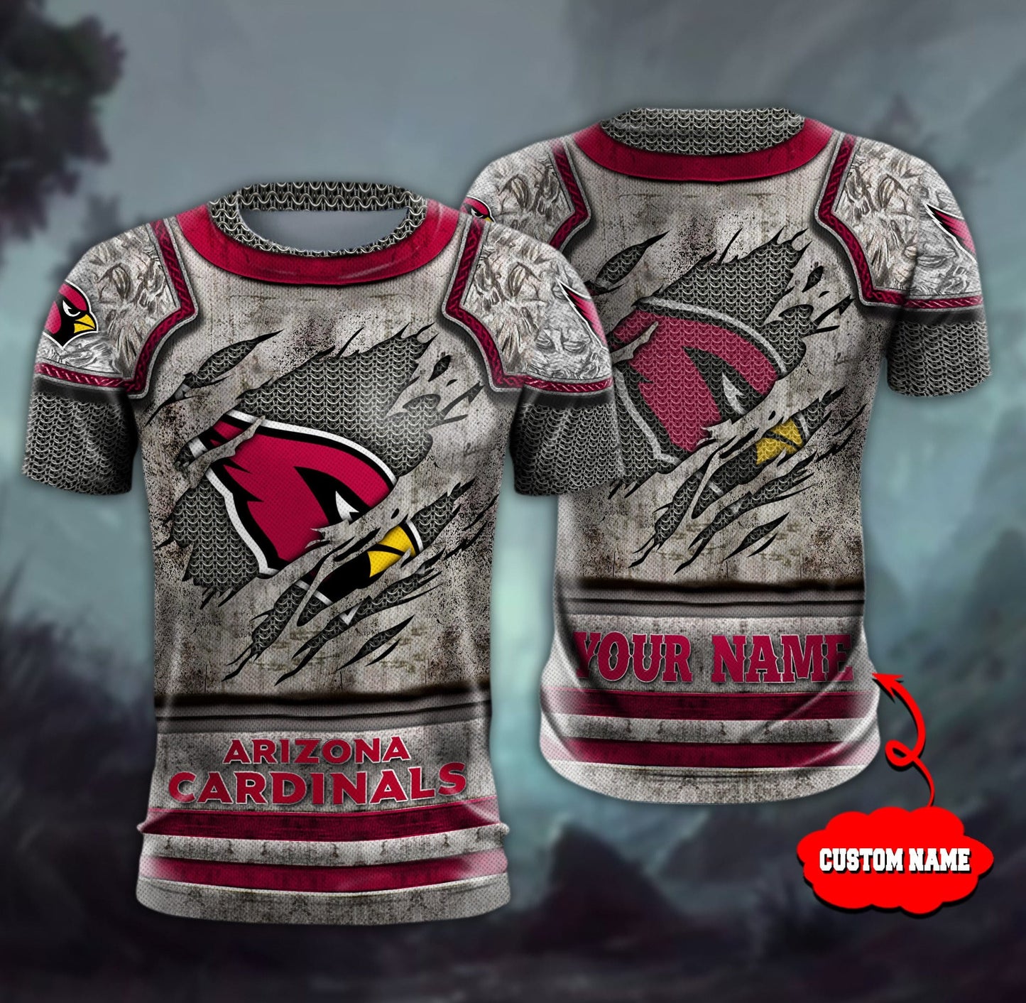 Arizona Cardinals Personalized All Over Printed 588