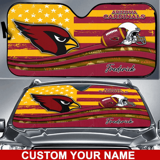Arizona Cardinals Personalized Auto Sun Shade BG01