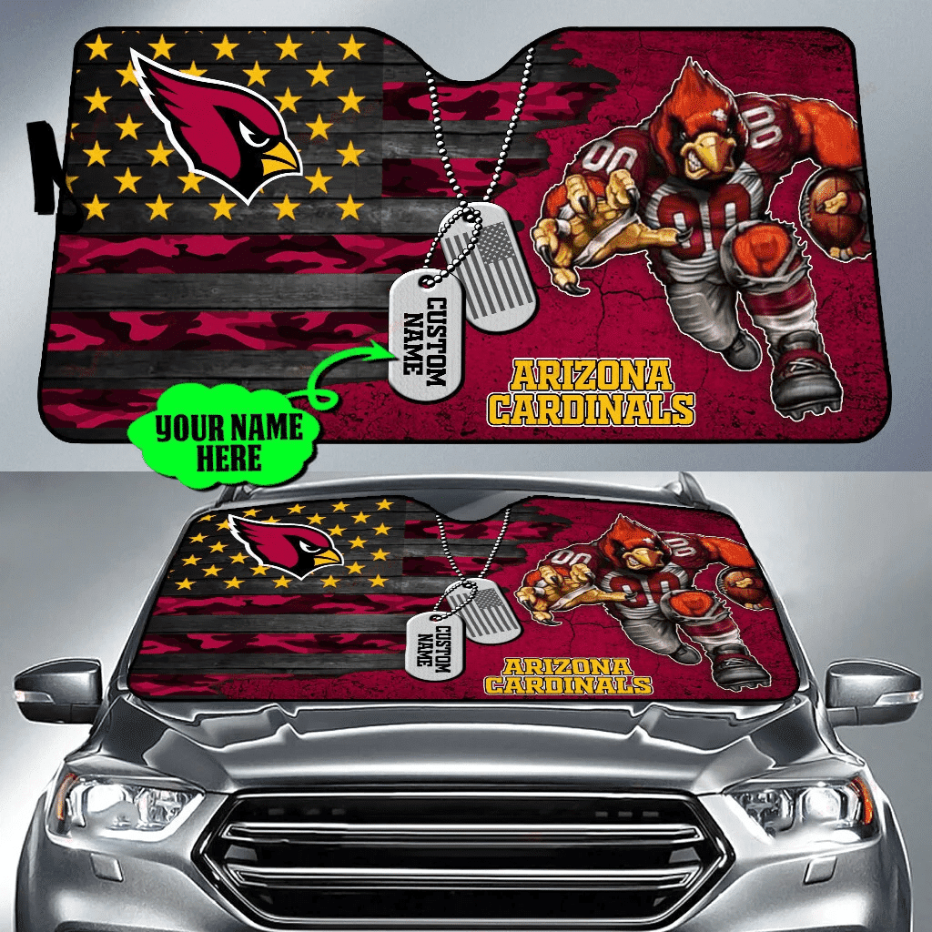 Arizona Cardinals Personalized Auto Sun Shade BG31