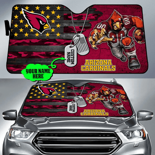 Arizona Cardinals Personalized Auto Sun Shade BG31