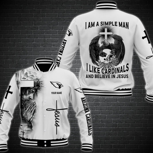 Arizona Cardinals Personalized Baseball Jacket 88