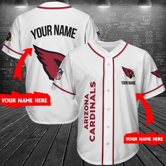 Arizona Cardinals Personalized Baseball Jersey Shirt 198